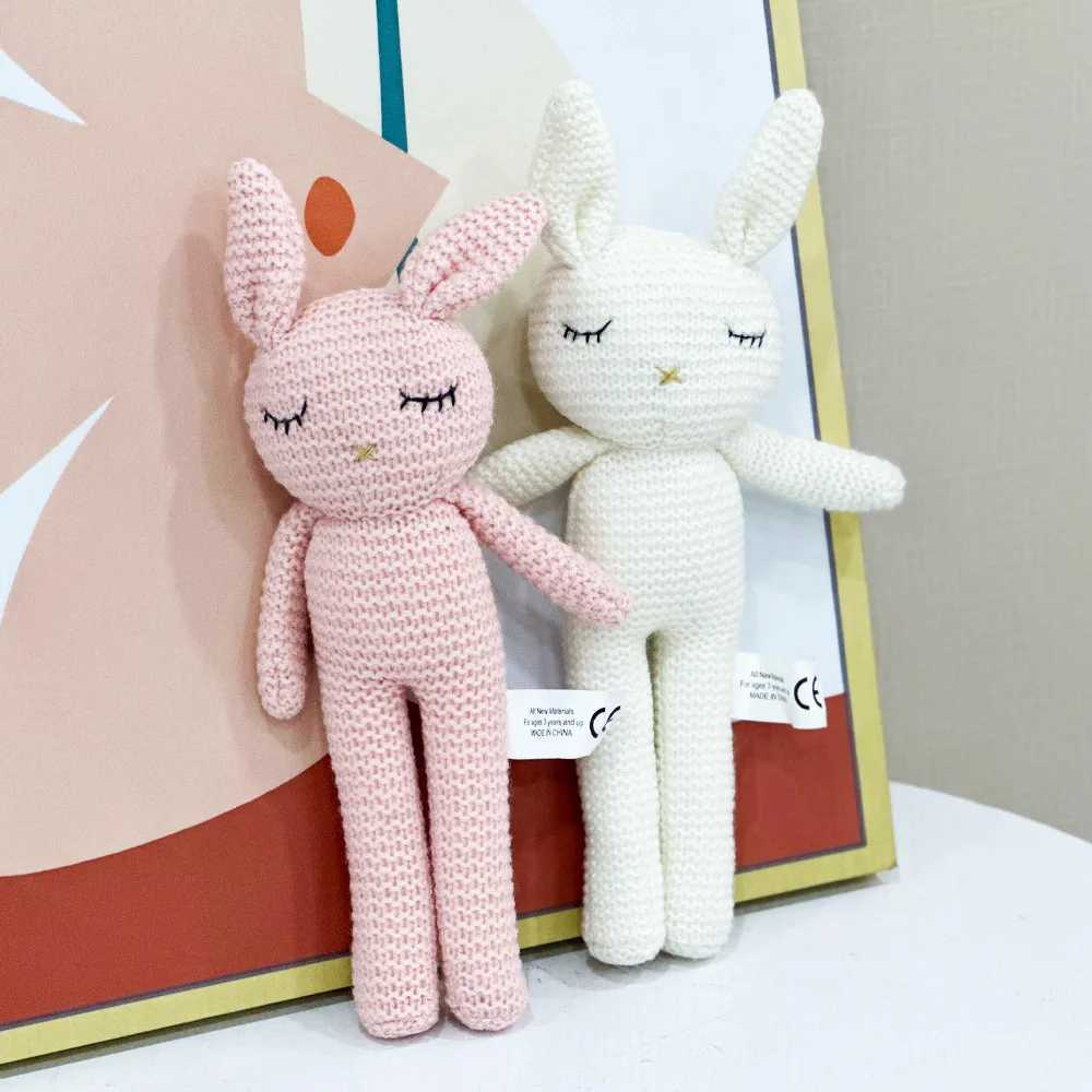 Handmade Knitted Rabbit Doll Baby Soothing Toy Mini Kawaii Cuddle Doll For Newborn Early Educational Toy Baby Educational Toy C250925