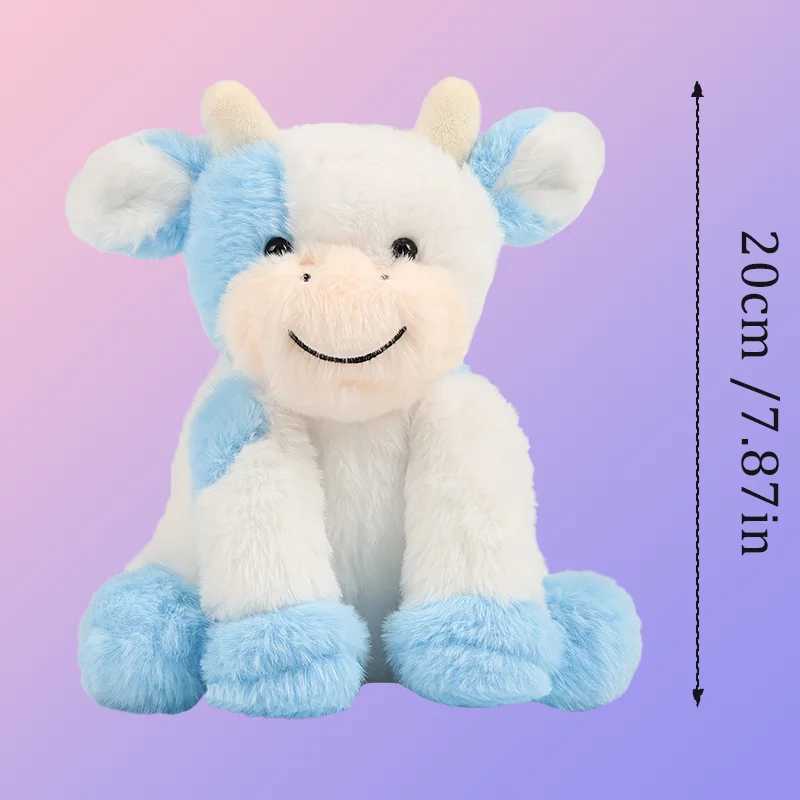 4Colors Sitting Strawberry Cow Soft Stuffed Animals Cow Throw Pillow Childrens Playmate Sleeping Pillow Birthday Gift for Girls C250925