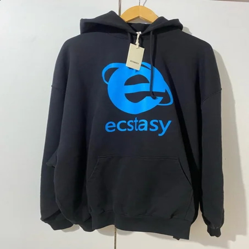 Street Clothing Y2k Hoodies Hip Hop Ecstasy Letter Graphic Printing Super Large Hoodie Sportswear Mens Zipper 240821
