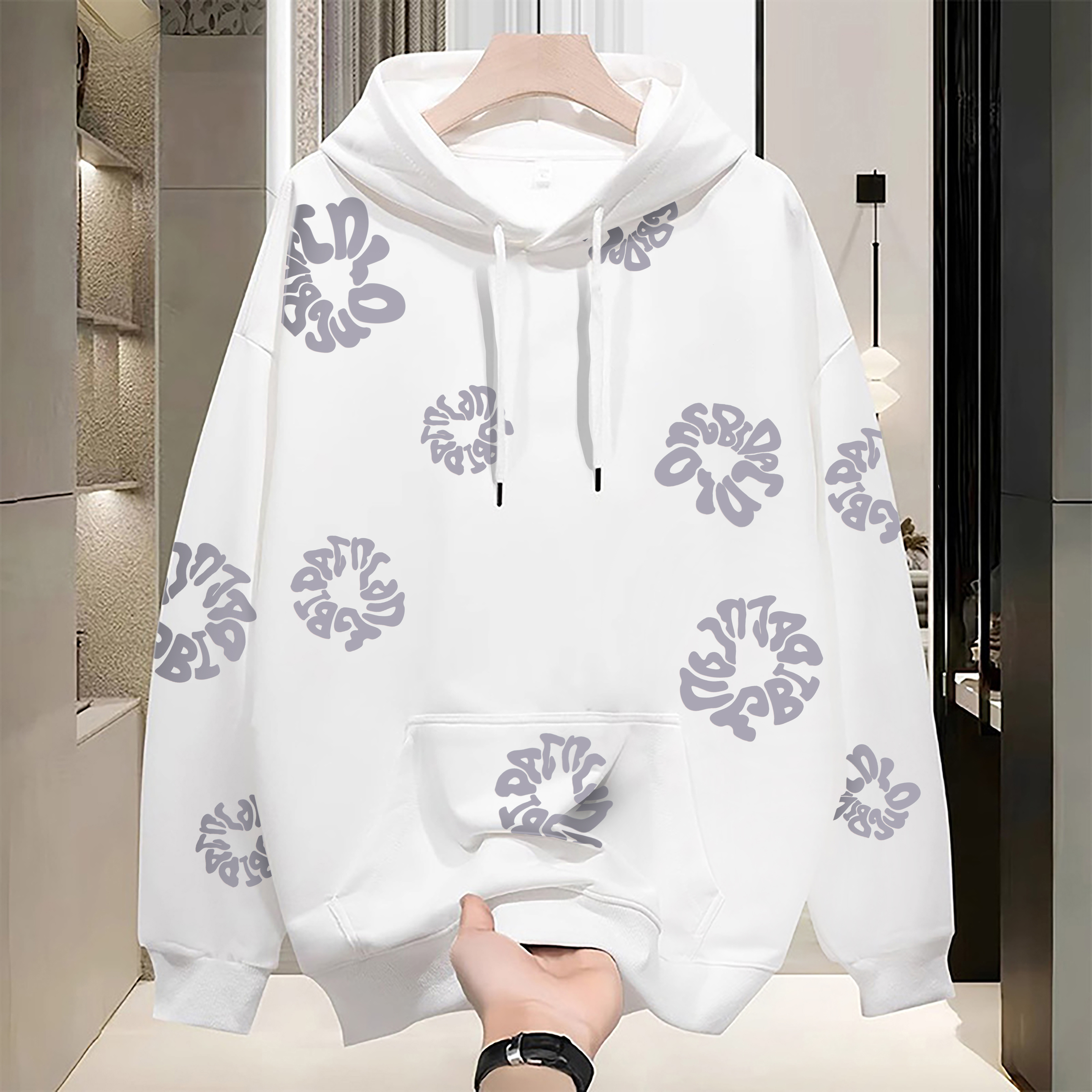 Men's Hoodies Designer Hoodie Aesthetics Clothes Vintage Street Fleece Warm Men Autumn Winter Casual Pattern Sweatshirts Hoodies Tops Outerwear