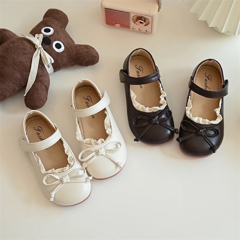 Mary Shoes Kid Leather Shoes Spring Cute Princess Shoes Soft Sole Baby Single Sweet Girl Kids 250206