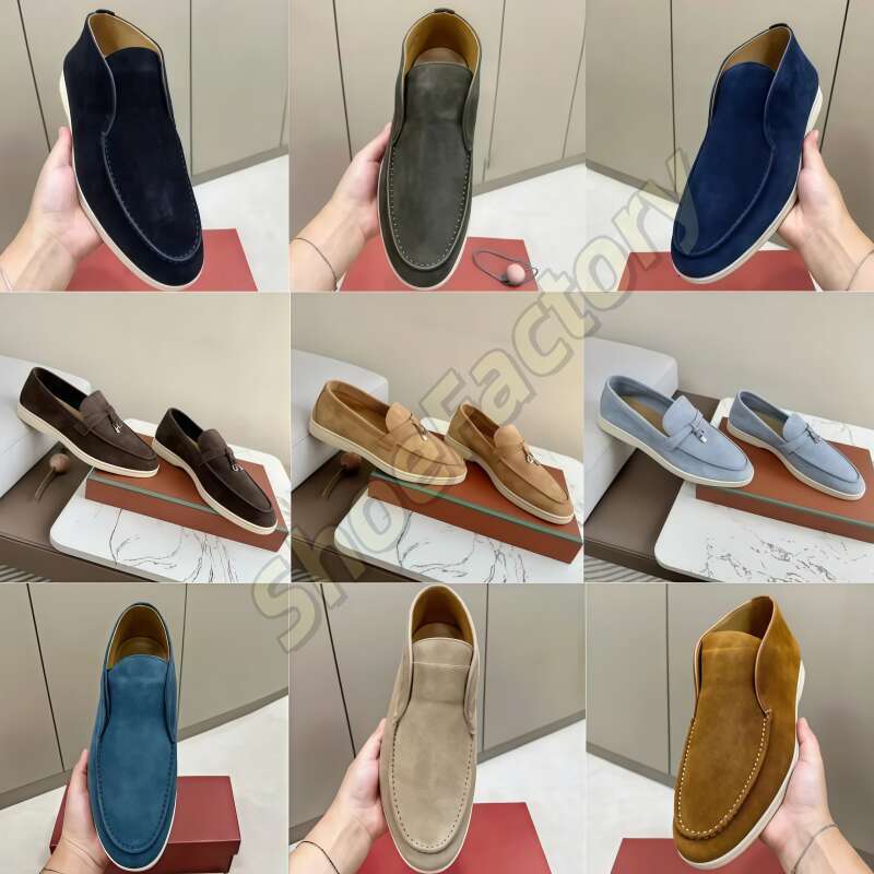 Designer Shoes Loafers Women Men Dress Shoes It Luxury Fashion Business Cashmere Leather Flat Shoes Low Top Suede Cow Oxfords Casual Moccasins 36-45