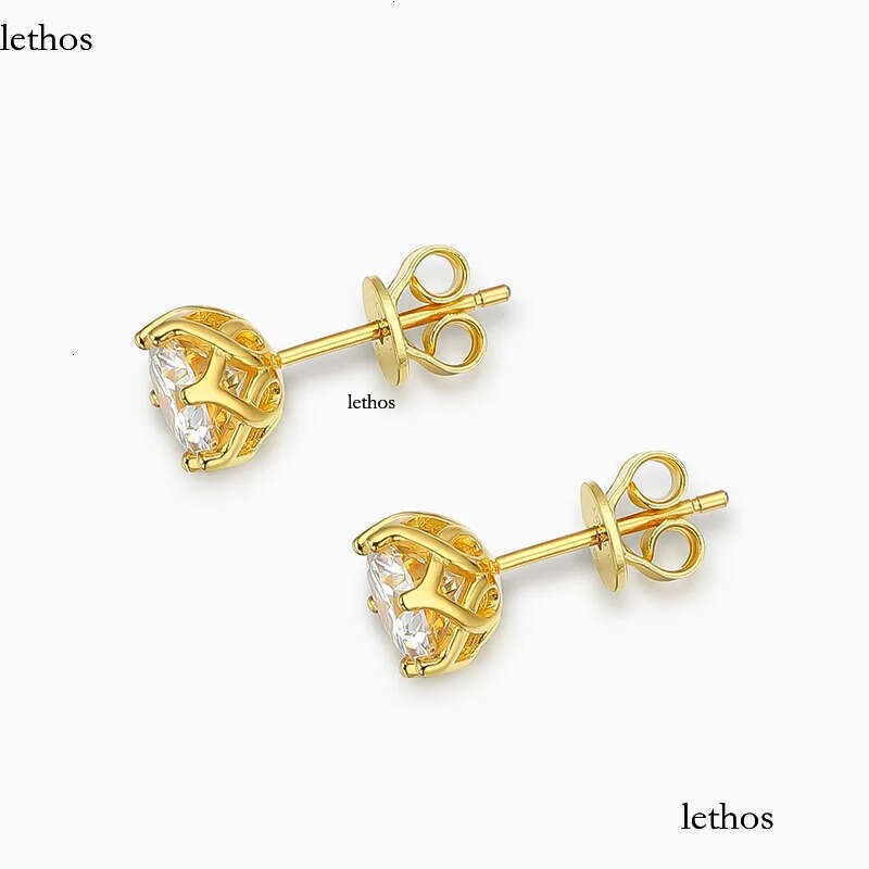 OEVAS Real 0.5-1 Carat D Color Moissanite Stud Earrings For Women Top Quality 100% Sterling Sier Sparkling Wedding Jewelry a6