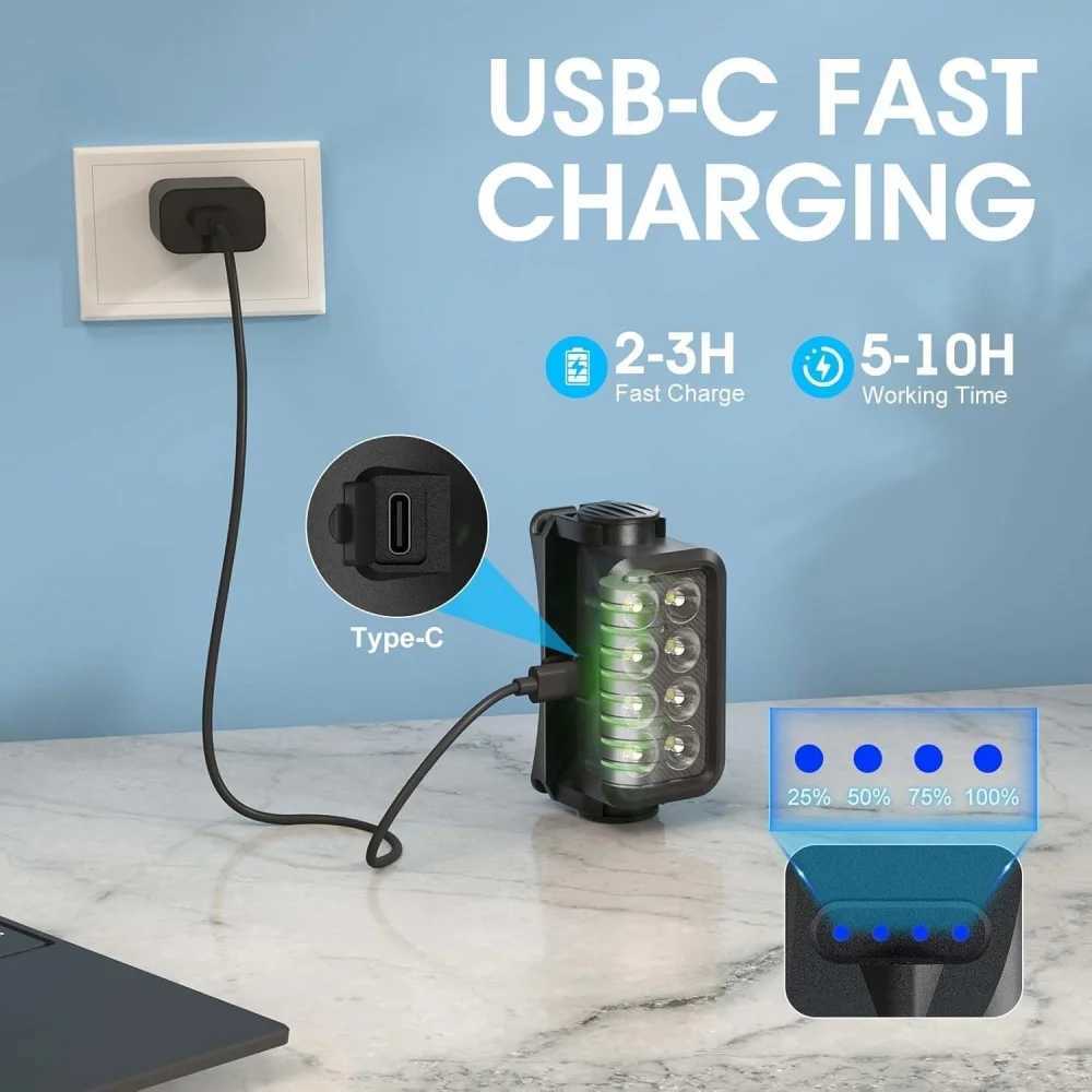 Motion Sensor Rechargeable Headlight Flashlight 8 LED Ultra Bright Headlights Fishing Headlamp Led Forehead Head Lamp Flashlighs J250925