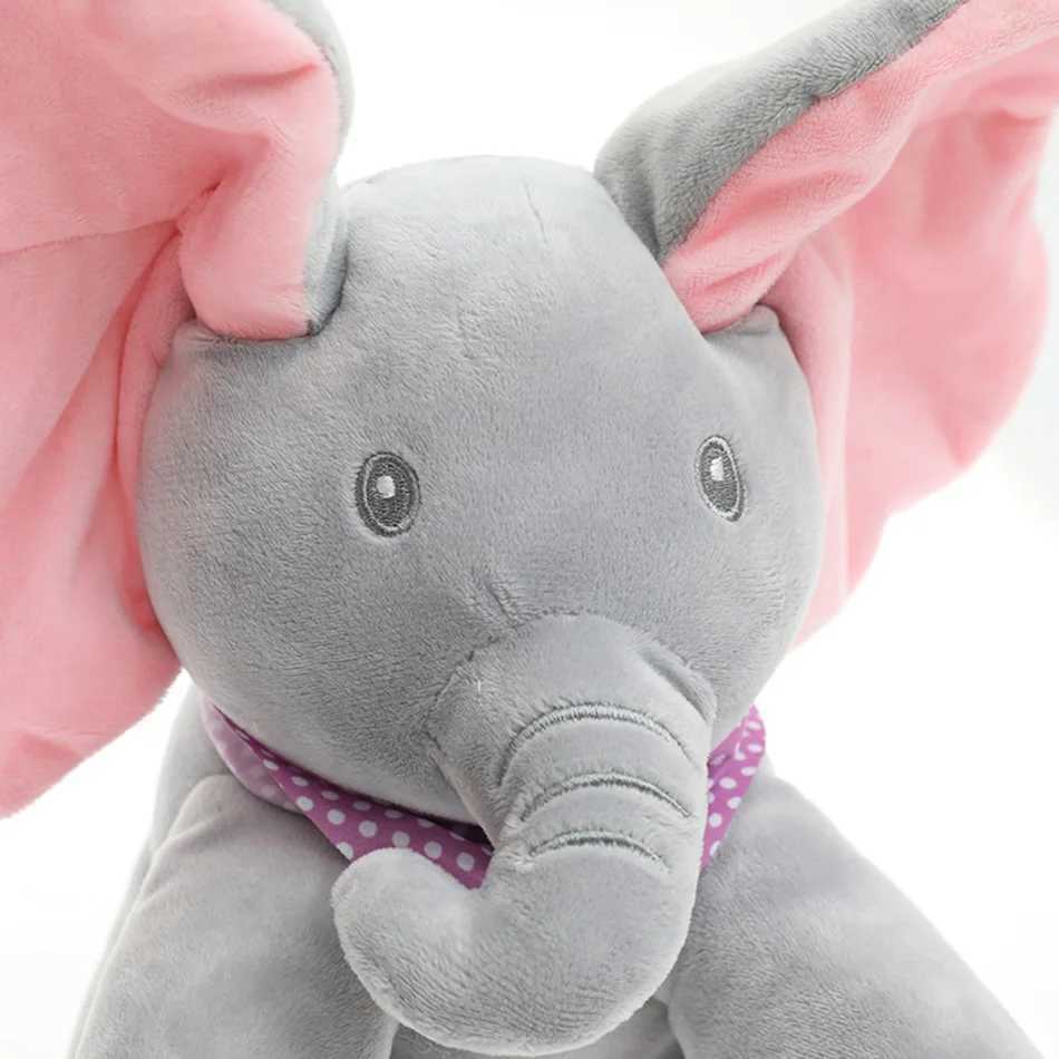 Musical Dancing Elephant Plush Singing Peekaboo Toy with Moving Ears Soft Cuddly Gift for Birthday C250925