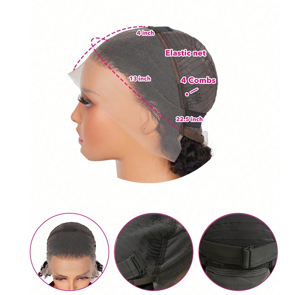 Chocolate Brown Bob Wig Human Hair 13x4 Deep Curly Wave Lace Frontal 4# Colored 180 Density Short Wigs for Women Pre Plucked with Baby Hair Natural Ha