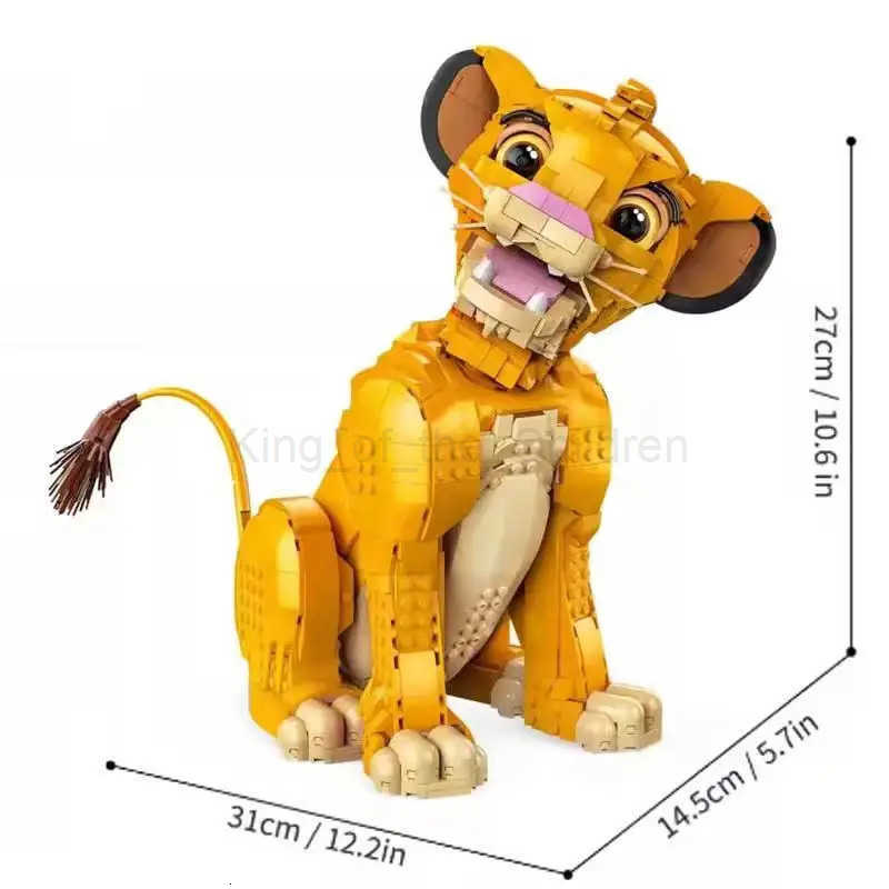 Disney 2025 new 43247 Lion King Simba model building block assembly brick puzzle toy childrens birthday gift 1445pcs H250925