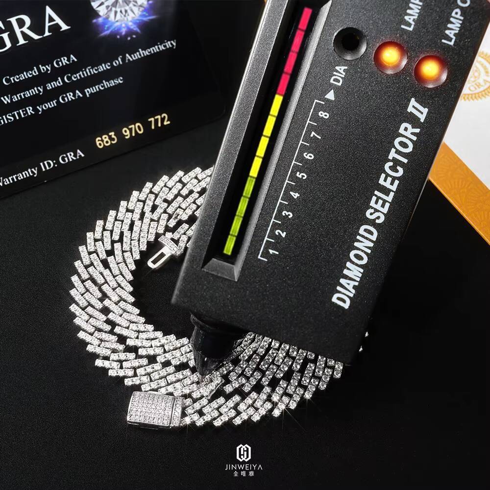 Customized Trendizable Cuban Hip Hop Chain for Men VVS Moissanite Diamond Iced 925 Silver Link Chain Gold Plating High Fashion Necklace