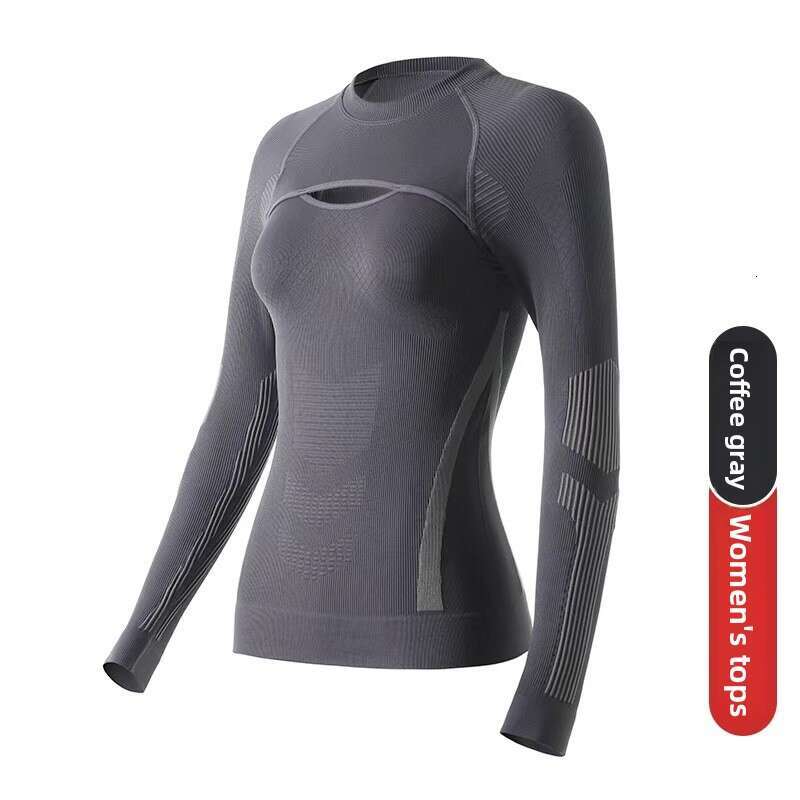 Autumn Winter Fashion Hollow Out Quick-Dry Ski Suit Underwear Set For Women Sports Moisture-Wicking Compression Thermal Base Layer