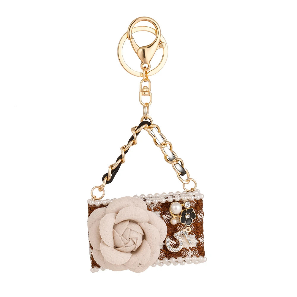2024 Fashion Flower Keychain Camellia Handbag Pendant Gifts Souvenirs 250925