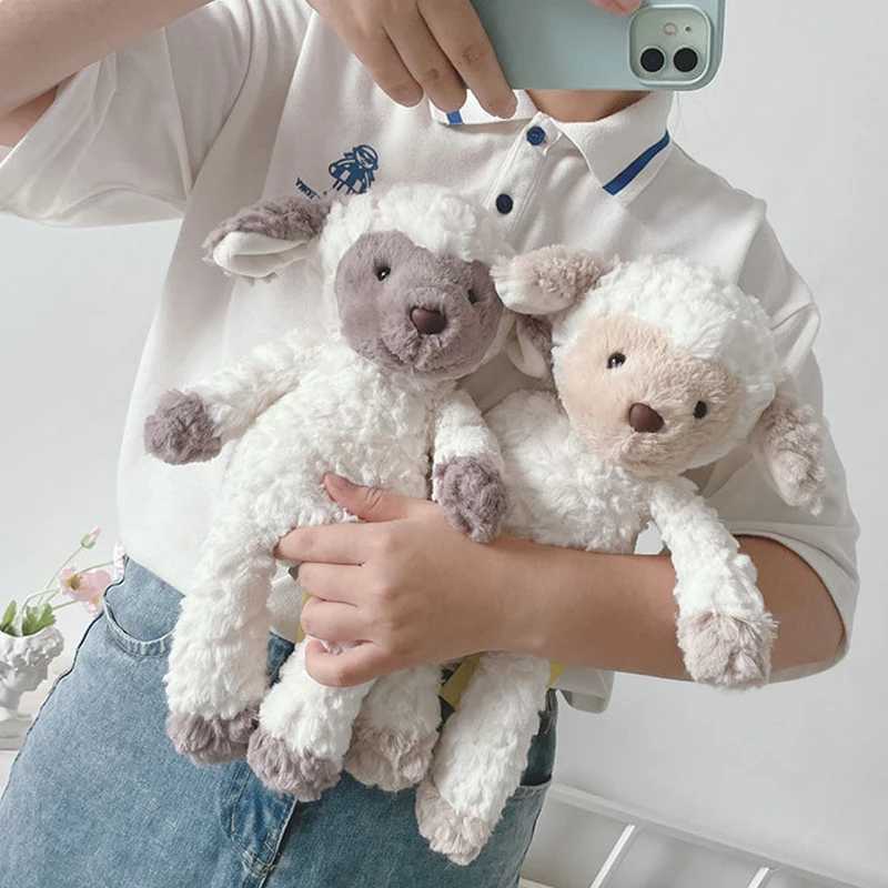 35cm Cute Stuffed Sheep Plush Soft Toys Fluffy Lamb Kids Doll Creative Gifts for Children Baby Accompany Sleeping Toy C250925