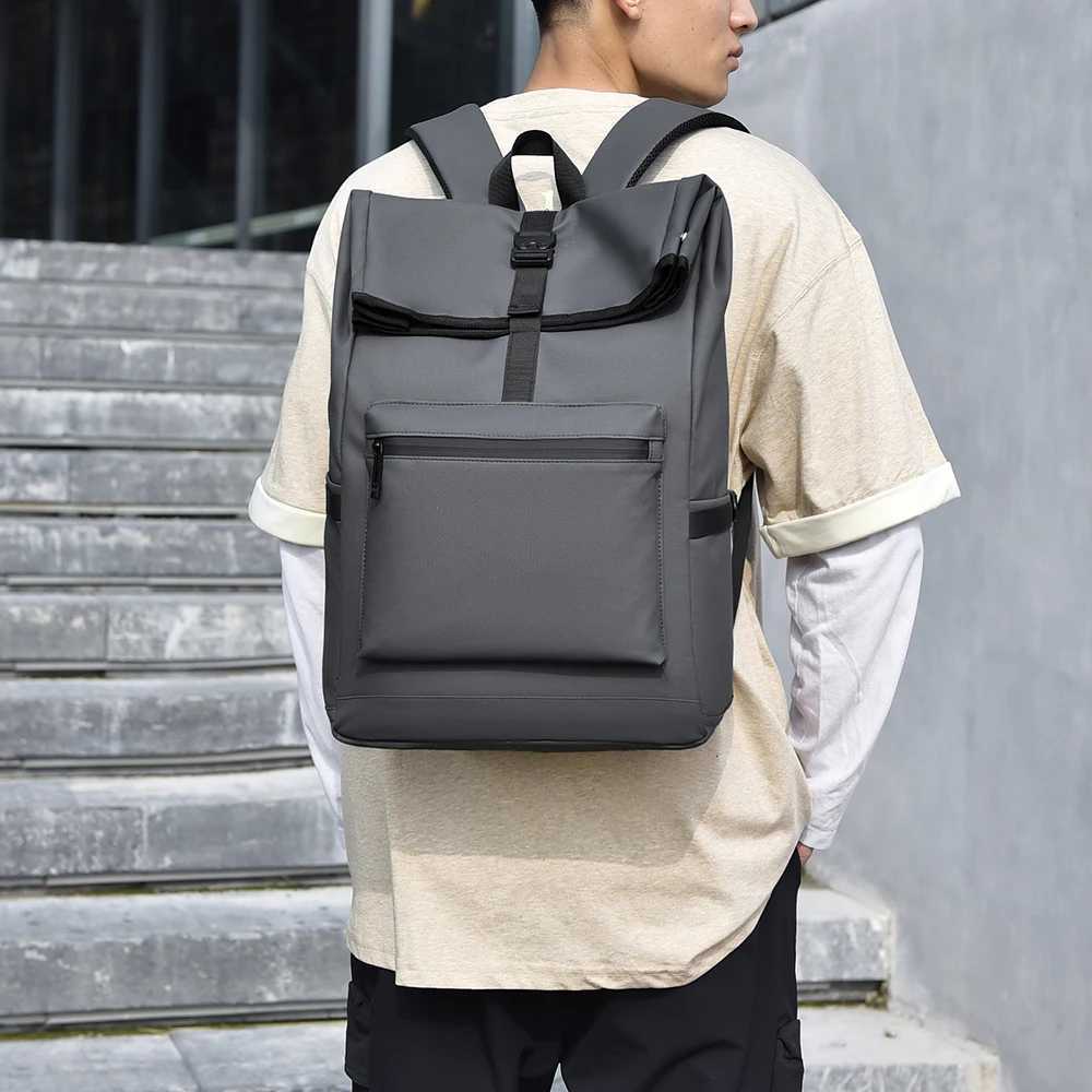 A 156Inch Mens And Womens Large Capacity Simple Fashion WearResistant AntiScratch Fabric MultiFunctional Casual Backpack Z250925
