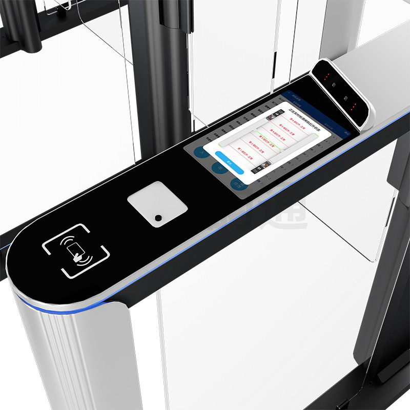 Pedestrian Access Turnstile: Spliced Swing Barrier with Anodized Aluminum Alloy, Servo Motor & Face Recognition - High-Speed Passage Gate-NO08
