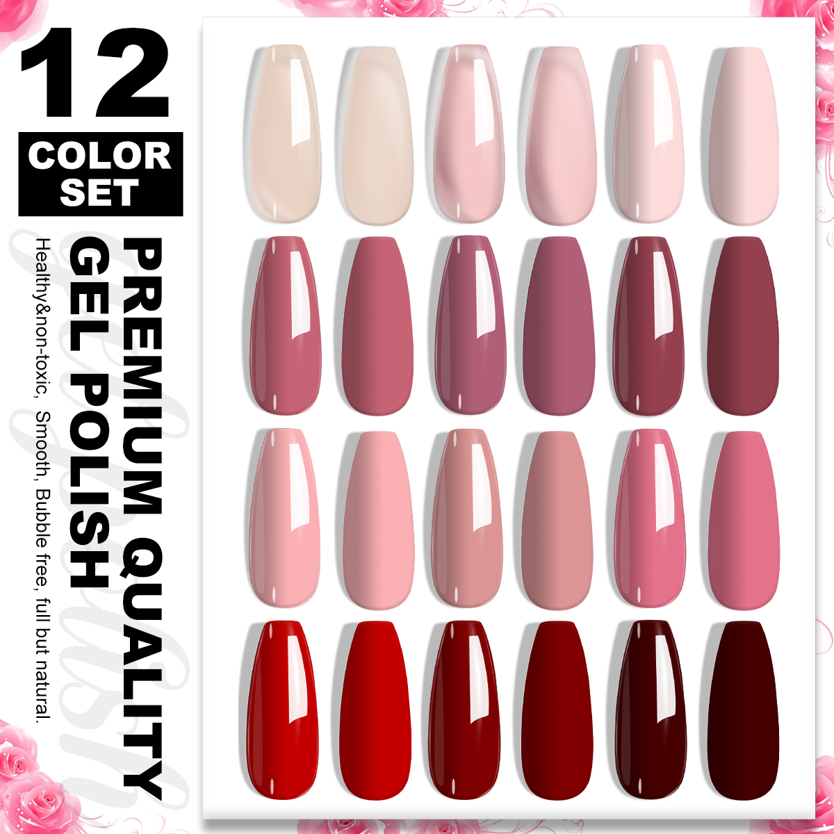 ANRLO Nail Extension Gel with 24 Colors & LED Light for Professional Manicure