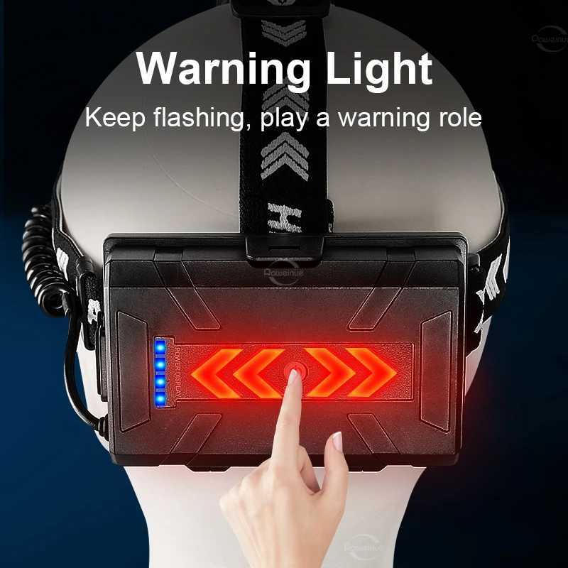 18000000LM Powerful XHP360 Headlamp USB Rechargeable Headlight 18650 Strong Light Head Flashlight Camping Fishing Head Lantern J250925
