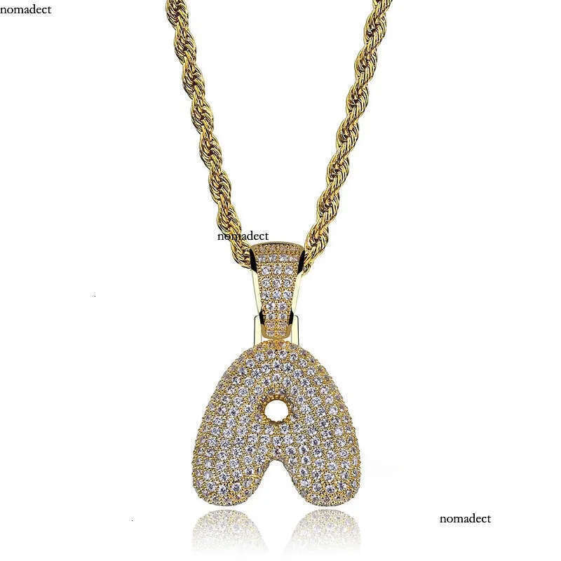 Mens Hip Hop Jewelry Fashion Iced Out Letter Pendant Necklace Gold Initial Letters Necklaces For Men e0