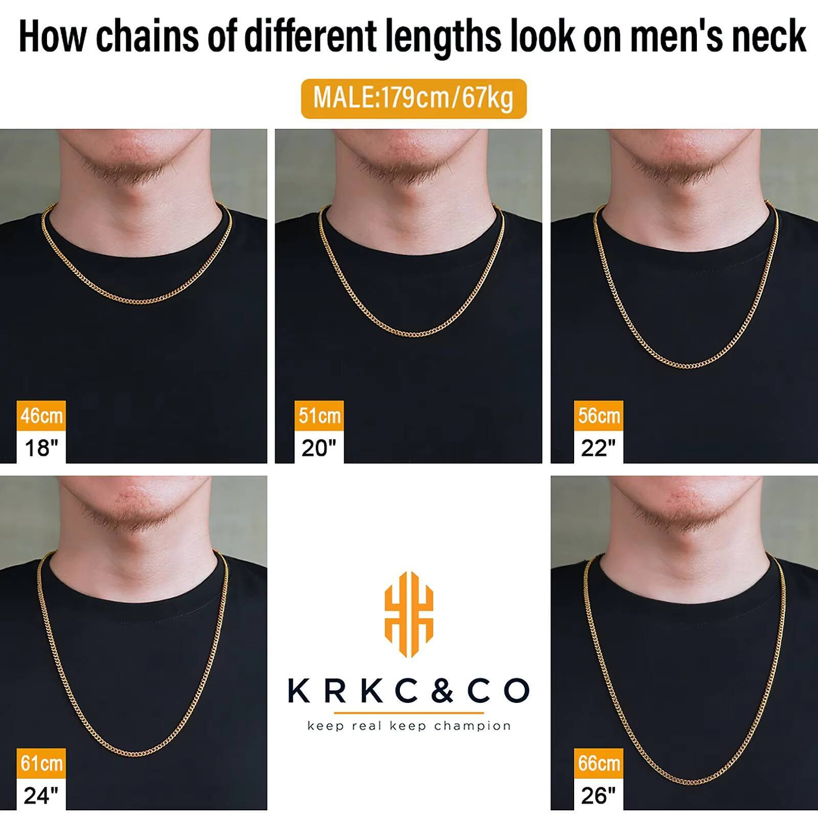 KRKC New Arrival Jewelry 3mm 4mm 6mm 18k Gold PVD Sterling SilverMiami Curb Cuban Link Lobster Clasp Necklace Mens Chains