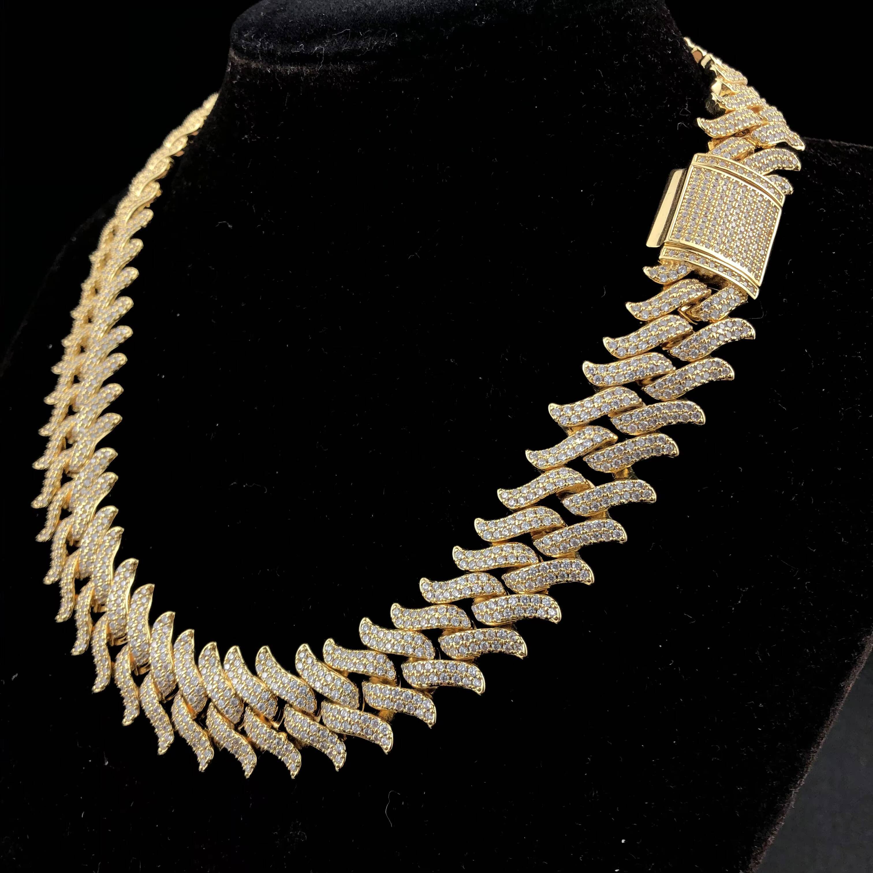 YSS Jewelry New Arrival 15mm Spiked Diamond Cuban Chain