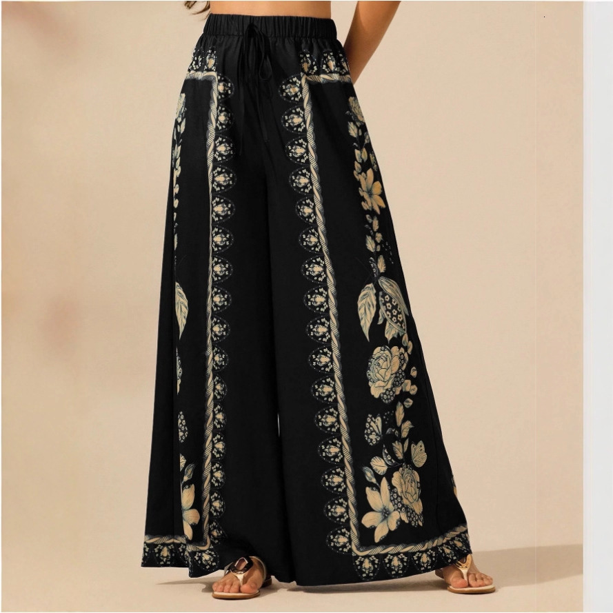 2025 New Russian High Waist Women Sexy Casual Printed Trousers