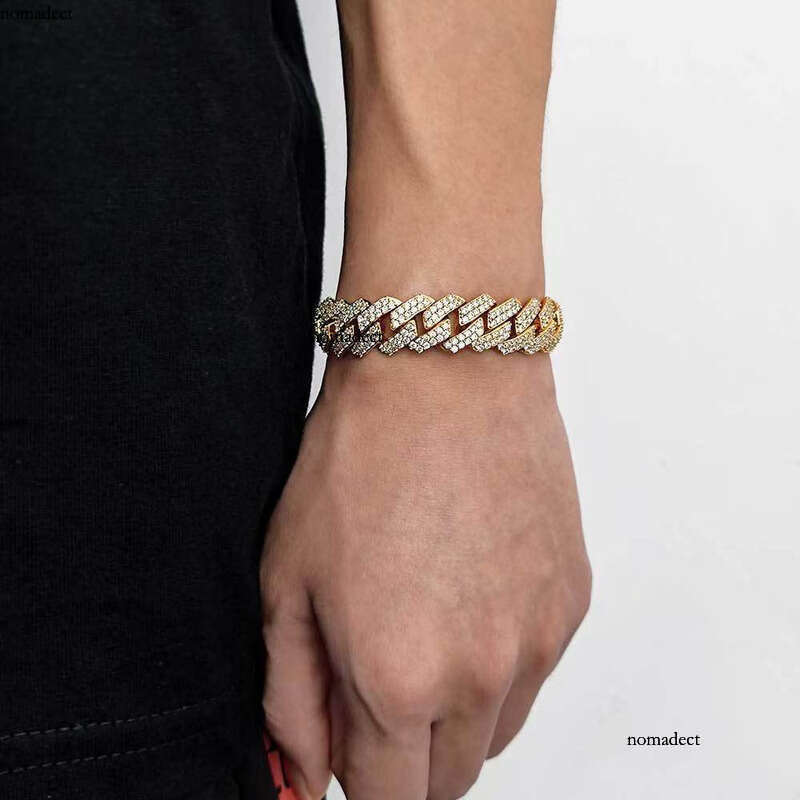 2023 Hot Selling Competitive Price Moissanite Real Miami Cuban Link Prong Chain Iced Hi 72