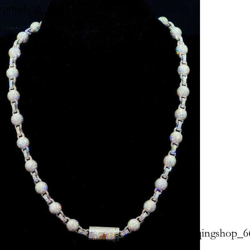 Hot Selling High-end Fashion VVS Round Moissanite Dia Chain Necklace Jewelry 48