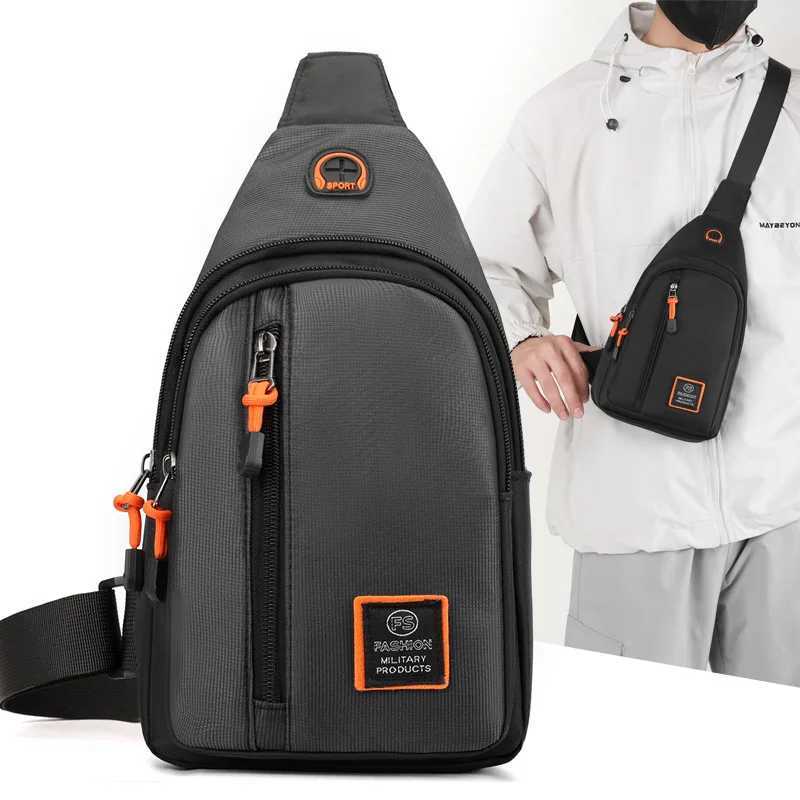 Casual Mens Crossbody Bag Oxford Cloth Waterproof Material Sports Fitness Chest Bag Cell Phone Change Documents Storage Bags Z250918