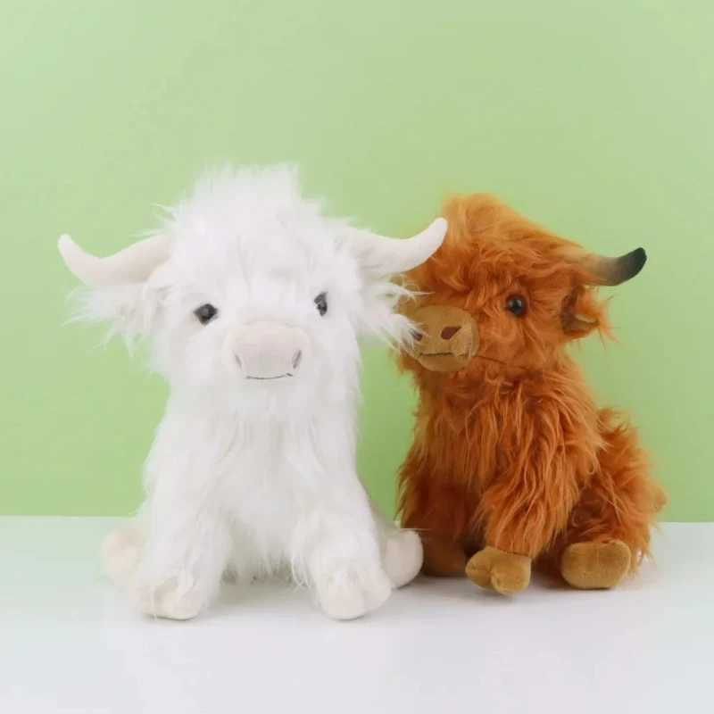 25cm Scottish Highland Cow Doll Cute Simulation Plush Toys Children Dolls Gift Home Decoration Ornaments Accessories C250925