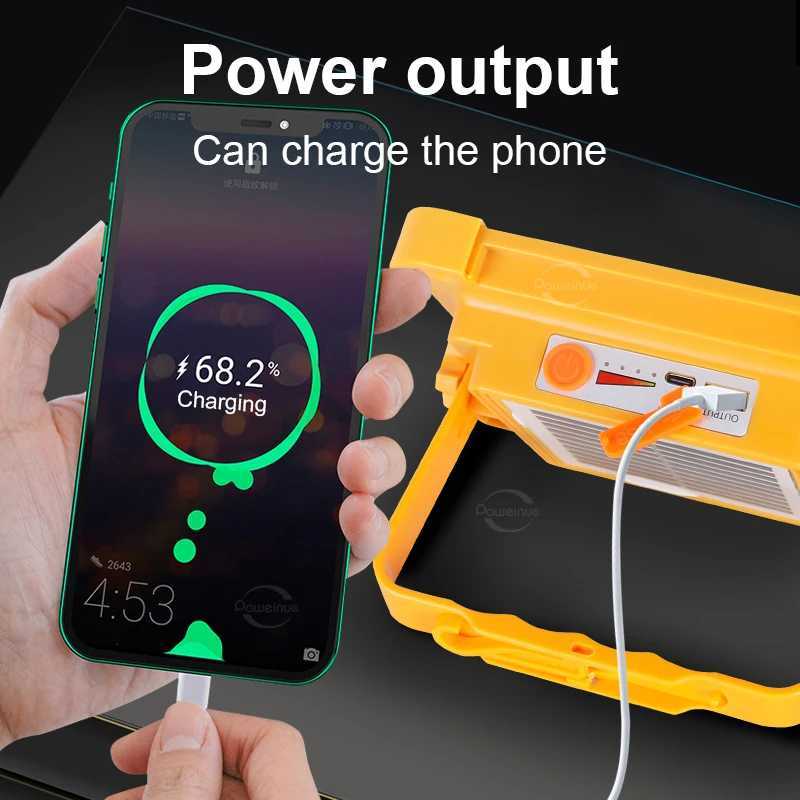 38000000LM 528LED Solar Charging Floodlight Waterproof Portable Camping Light Power Bank 10000mAh For Outdoor Emergency Lighting J250925