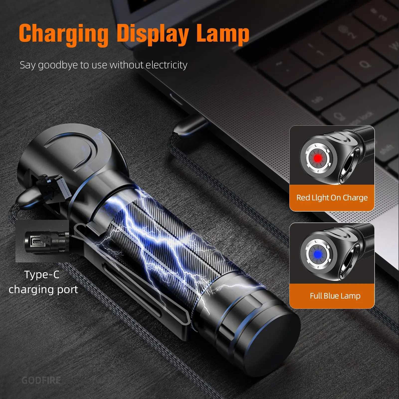 2025 Headlamp Super Bright 1200lm Upgraded version Headlight SUPERFIRE USB C Rechargeable 90 with Magnet Tail Head Flashlight J250925