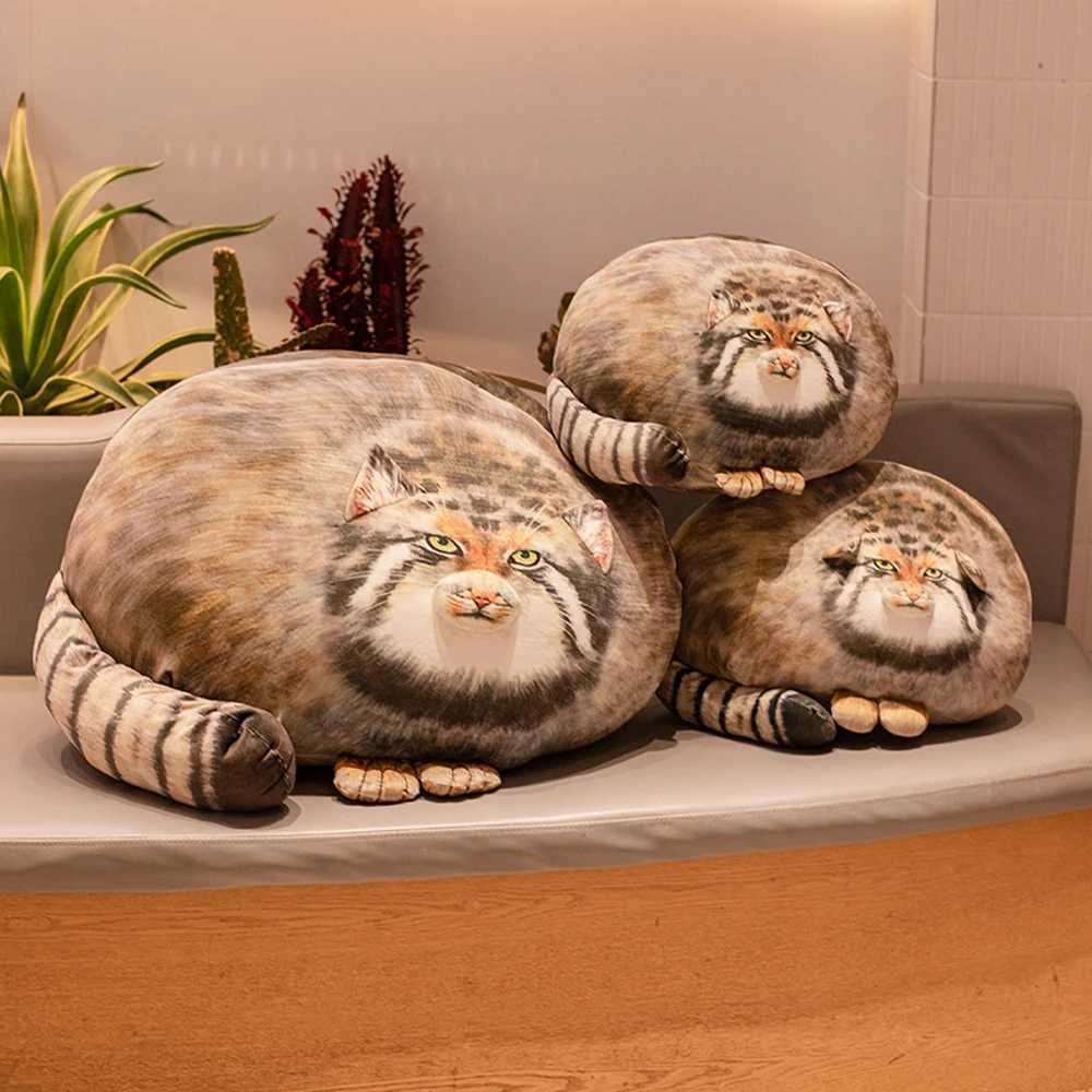 3D Printed Lifelike Pallas Cat Chat manul Plush Toys Stuffed Steppe Cats Cuddly Cushion Room Decor Birthday Gifts for Kids C250925
