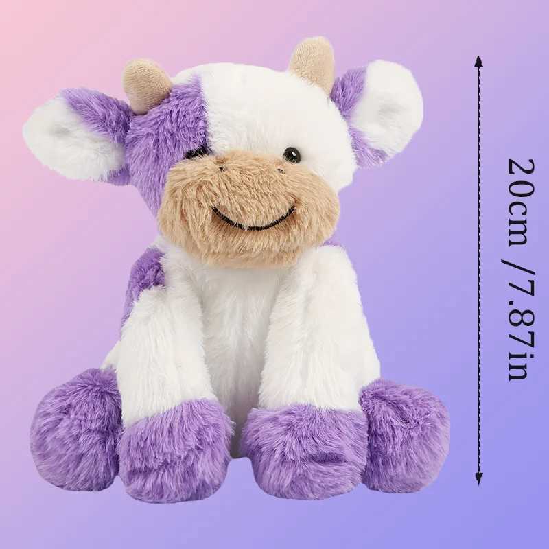 4Colors Sitting Strawberry Cow Soft Stuffed Animals Cow Throw Pillow Childrens Playmate Sleeping Pillow Birthday Gift for Girls C250925