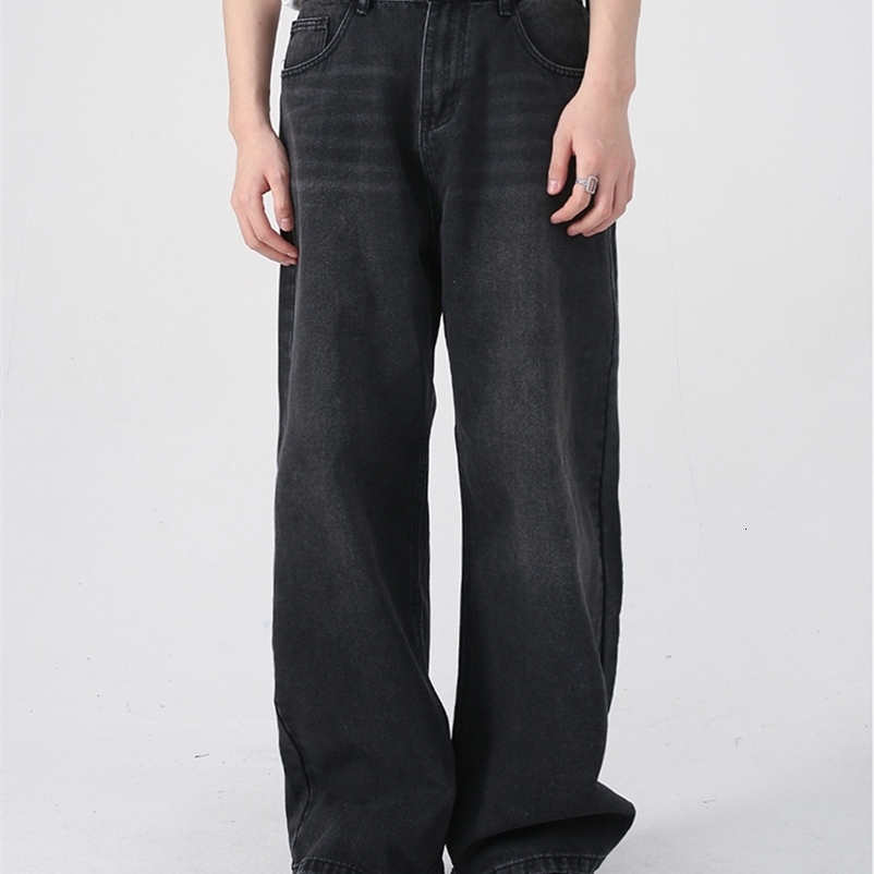Men's Jeans IEFB Men's Jeans Korean Personality Straight Wide Leg Pants Fashion Autumn Winter Vintage Male Trousers 9A5577 230308
