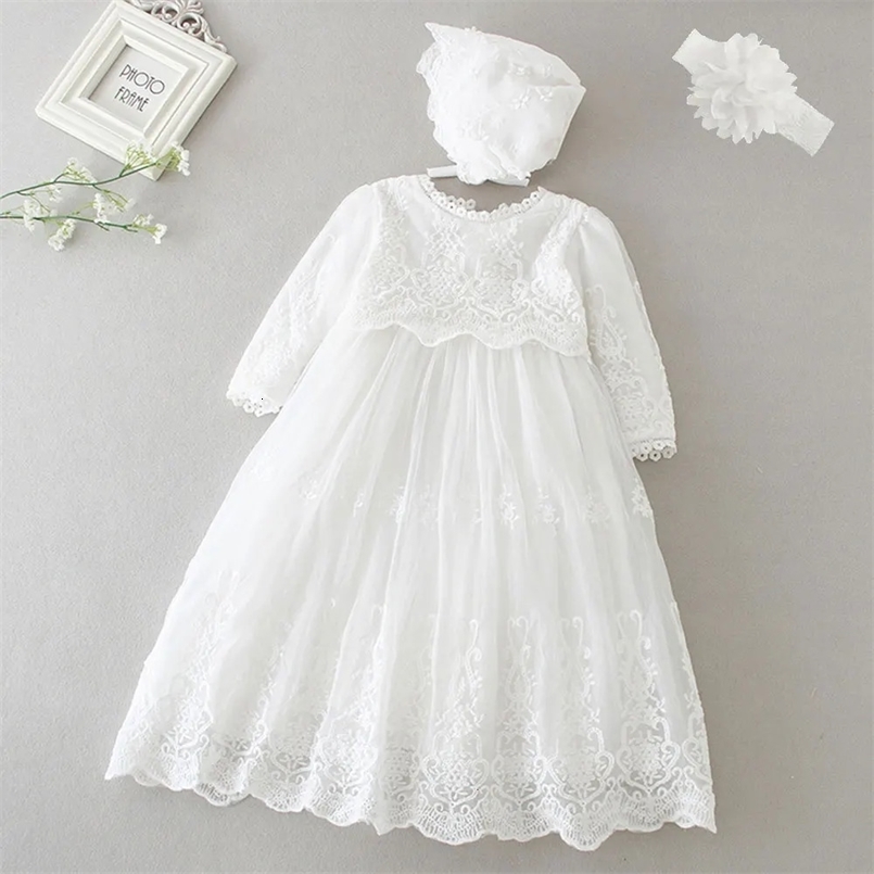 Hetiso Baby Girls Dress Long Sleeve Kids First Birthday Ball Gown Infant Dresses for Baptism Bridesmaid party 3-24 month 241111