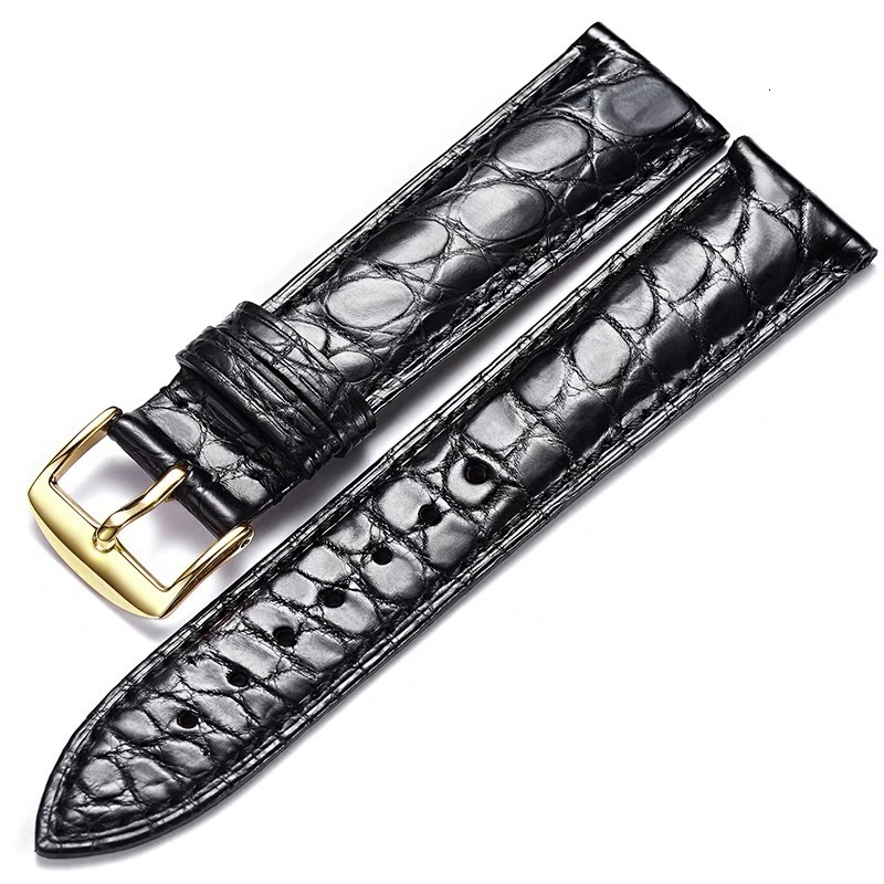 Watch Bands Two-sided Leather Watchband 14 16 18 19 20 21 22mm Genuine Leather Alligator Watch Strap Band With Butterfly Buckle 230728