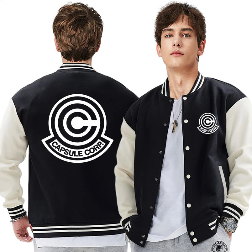 Japanese anime letter C Coats mens fashionable Crewneck baseball uniform retro loose casual womens sportswear 240906