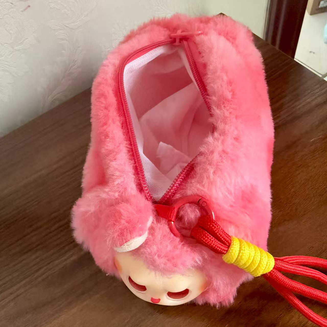 Third Generation Labubu Pencil Case Vinyl Labubu Trendy Stationery Bag Bubble Mart Pencil Bag Plush Toy L250925B8VV