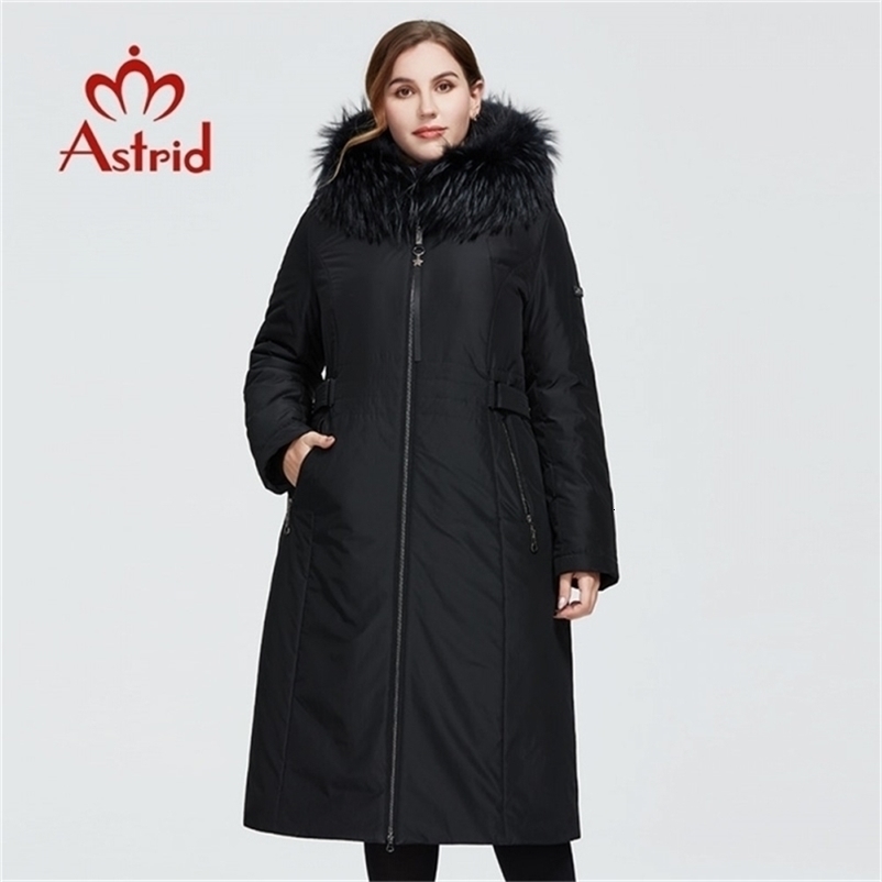 Astrid Winter Women's coat women long warm parka fashion Jacket with raccoon fur hood large sizes female clothing 3570 201214