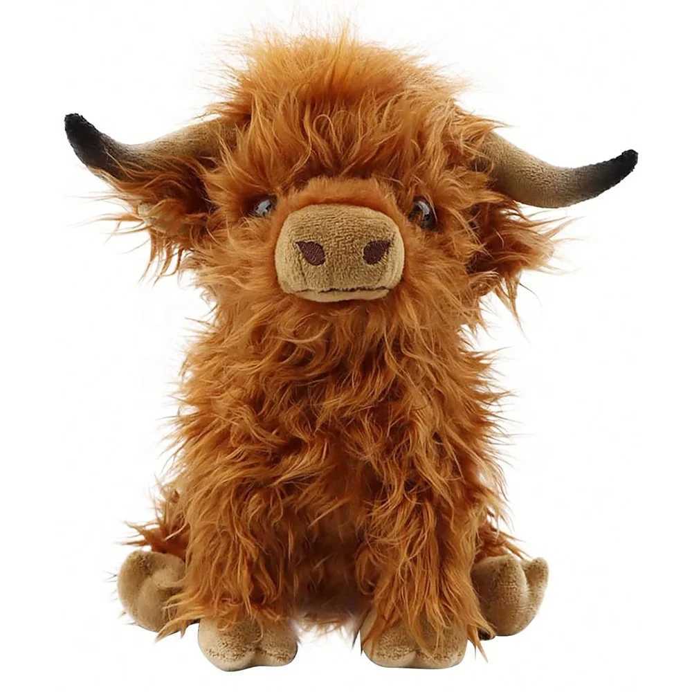 27cm Cute Highland Cow Plush Toys Stuffed Animal Toy Dolls Simulation Long Hair Cow Plush for Kids Birthday Gift Home Decoration C250925