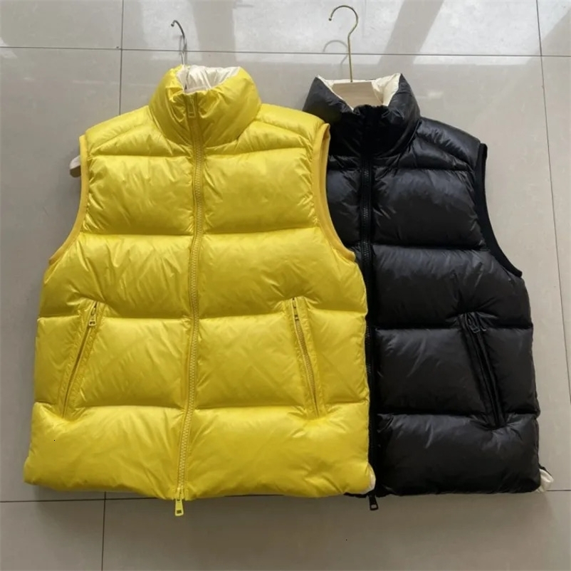 Men's Down Parkas Autumn and winter Men and women Stand collar Down feather waistcoat Y2K Casual jacket Solid color warm comfort fashion coat 231