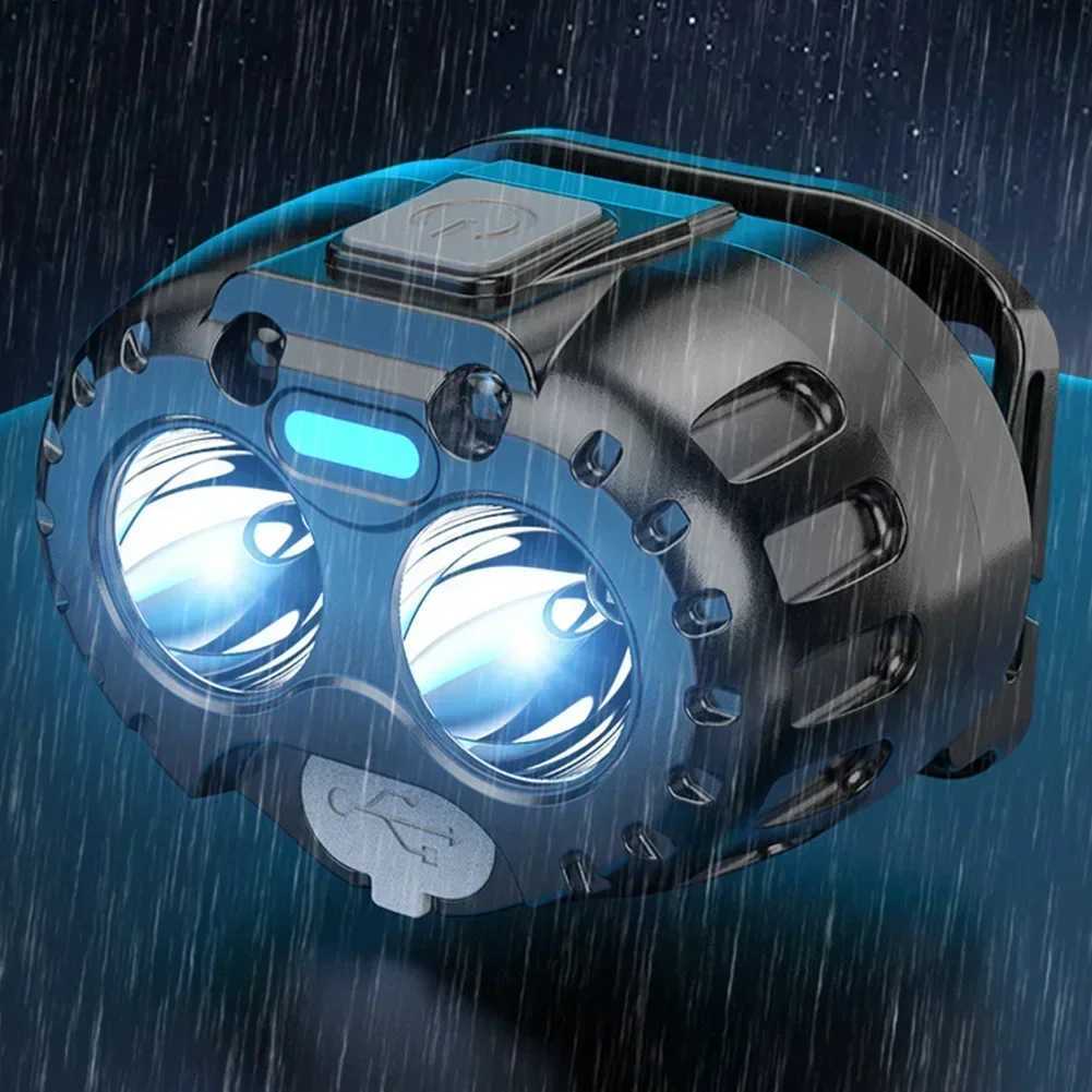 Rechargeable Sensor Led Headlamp Life Waterproof Emergency Head Flashlight Headlights For Outdoor Fishing Camping Hiking J250925