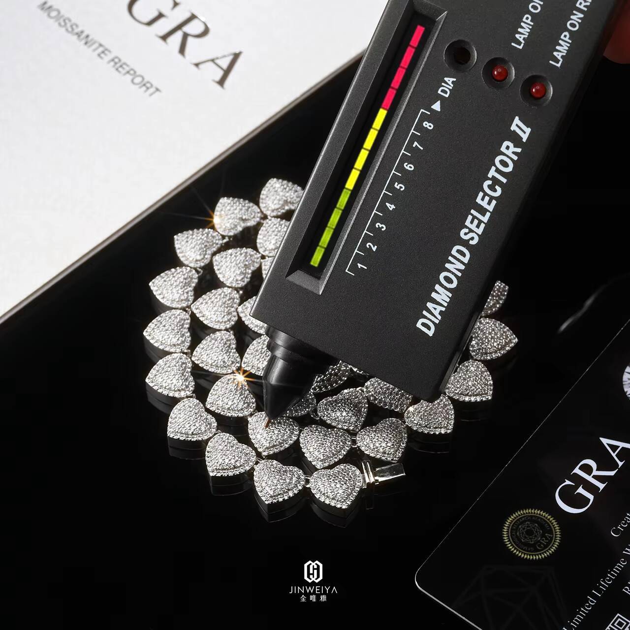 Hip Hop Rapper Jewelry Heart Shape VVS Moissanite Diamond 10mm 925 Silver Necklace Cuban Link Chain for Men Women