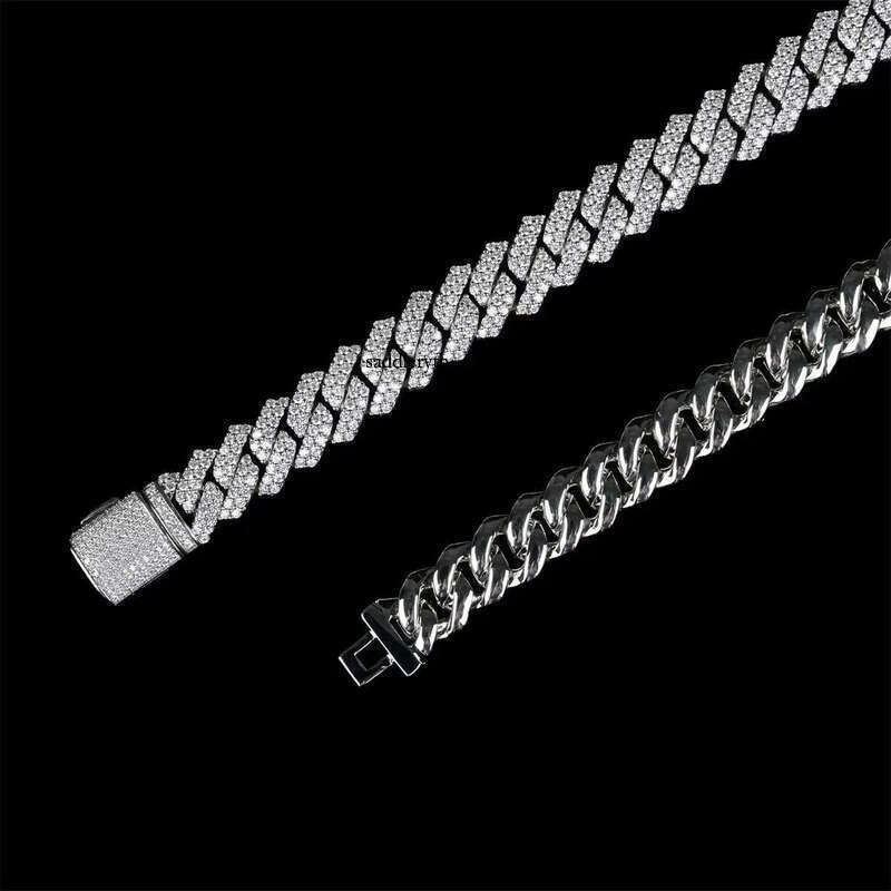 Plated Hip Hop Jewelry Necklace Cuba 14mm Wholesale Cuban Link Chain Gold Gift Hiphop Unisex Li Zircon Precious Metal Alloy