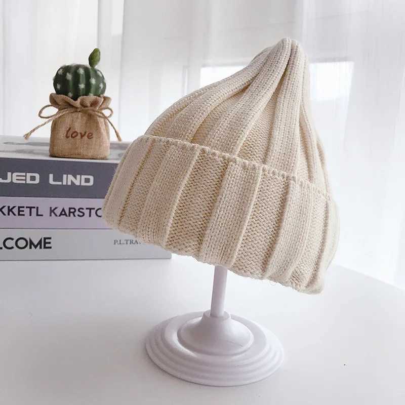 Winter Baby Knitted Hat for Girls Boys Infant Bonnet Toddler Cap Kids Beanie Candy Color Elastic Children Hats Accessories 15Y L250925YV5U