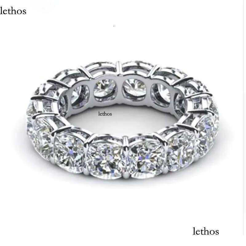 cuba Cuba chain designer jewelry Moissanite dia ring Vecalon Lustre Promise Wedding Band Ring Top quality Sterg Sier VVS Dia Engagement rings for wome