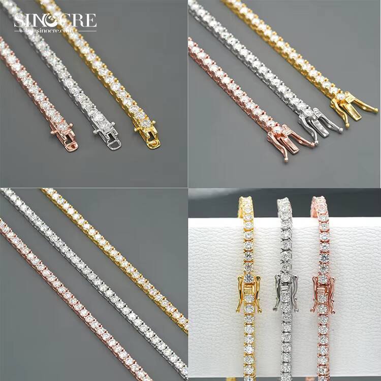 3Mm Tennis Chain Moissanite New Design Sinocre Hiphop Man