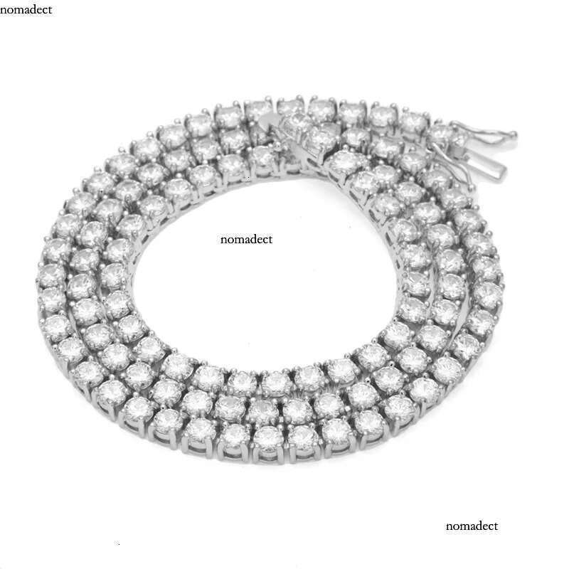 Hip Hop Tennis Chain Necklace Jewelry High Quality Mens Gold Sier Iced Out Chains Necklaces 7d