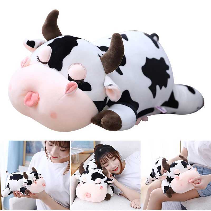 50cm Cow Pillow Plush Toy Spotted Black White Plush Milky Cow Hugging Pillow for Kids Boys Girls Birthday Gift Y250925