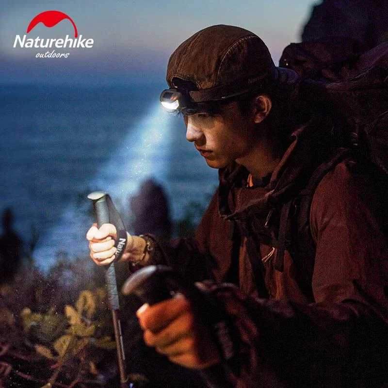 Naturehike Ultralight Headlamp Camping Headlight Head Lamp 4 Modes Flashlight SOS Emergency Light Portable Waterproof IP66 47g J250925