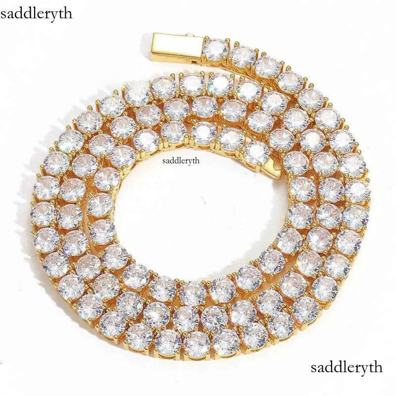 Hot sale bling pass dia tester hip hop copper 3mm moissanite tennis chain a1 f0