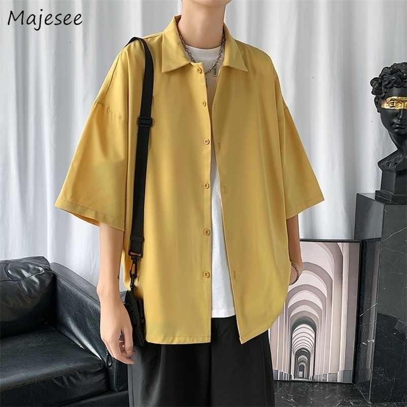 Men's Casual Shirts Men's Summer Hip Hop Fashion High Street College Youth Korean Japanese Fashion Thin 230412